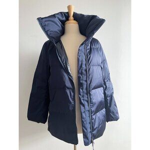 Uniqlo +J Jil Sander Women Down Volume Jacket Navy Blue